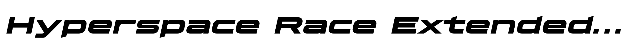 Hyperspace Race Extended Heavy Italic image